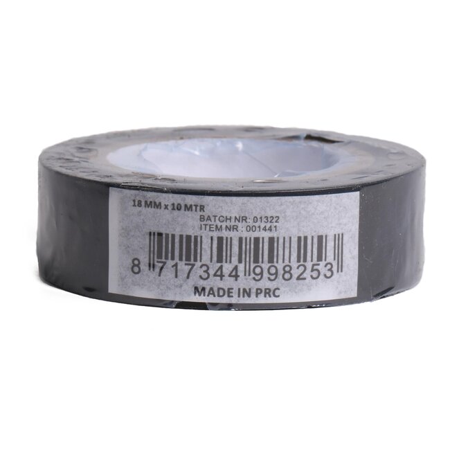 Benson Isolatietape - Zelfklevend - Zwart - 10 meter x 19 mm