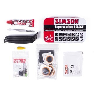 Simson Complete bandenreparatieset - 23-delig - voor fiets - compact en draagbaar