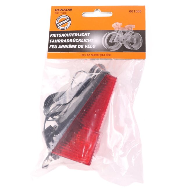 Benson Fiets achterlicht - spatbordmontage - bedraad - modern design - compact - 80x40 mm