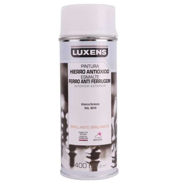 Luxens Sneldrogende spuitlak - glanzend wit - 400 ml - veelzijdig gebruik