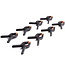 Benson Zeilklem - Super PVC - 60 mm - Krachtige veer - 8 stuks - Zwart/Oranje