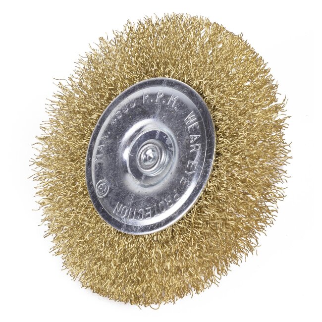 Benson Komborstel voor boormachine - 75 mm diameter - gecoat staaldraad met messing - veelzijdig gebruik