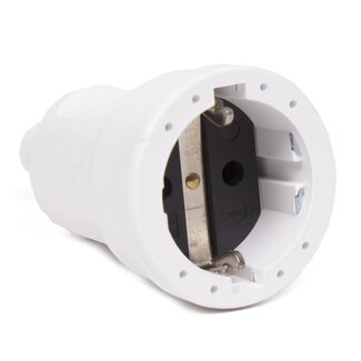 Benson Stekker - PVC - Randaarde - Schroefbevestiging - Wit