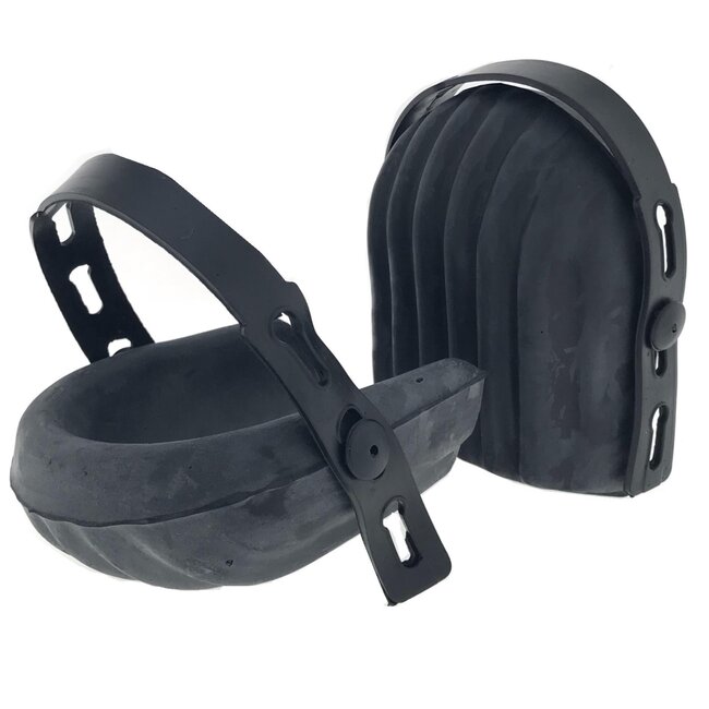 Benson Zachte kniebeschermers - hard rubber - zwart - 2 stuks - schelpvormig