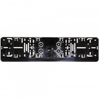 Alti Giri Kentekenplaathouder - polystyreen - universeel kliksysteem - 52 x 11 cm - zwart - voor EU-kentekenplaat