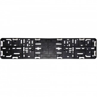 Alti Giri Kentekenplaathouder - polypropyleen - zonder tekstrand, kliksysteem 12 nokjes - 52 x 11 cm - zwart - voor ronde bumpers