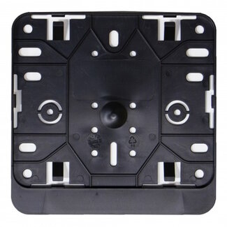 Alti Giri Kentekenplaathouder kunststof vierkant met klik-nokjes - 145 x 125 mm - zwart - voor brommer en scooter