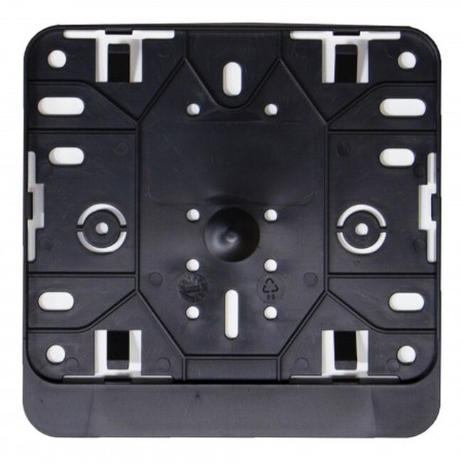 Alti Giri Kentekenplaathouder kunststof vierkant met klik-nokjes - 145 x 125 mm - zwart - voor brommer en scooter