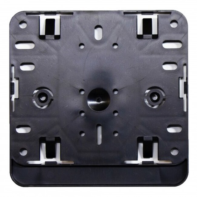 Alti Giri Kentekenplaathouder kunststof vierkant met klik-nokjes - 145 x 125 mm - zwart - voor brommer en scooter