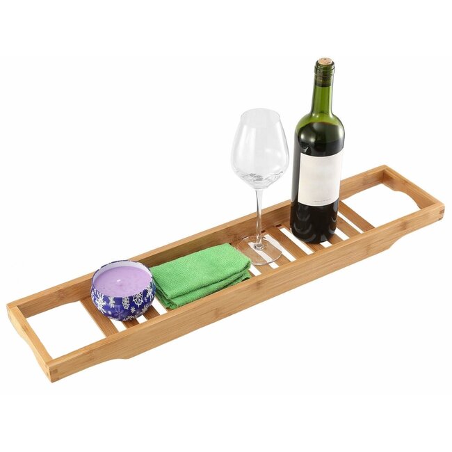 REA Bamboe badplank - stijlvol en duurzaam - 70x14x4 cm - natuurlijk bruin