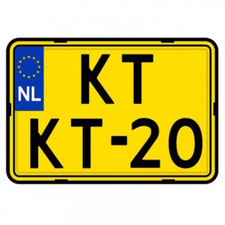 Alti Giri Kentekenplaathouder Motor - Zonder Tekstrand - 210 x 143 mm - Zwart