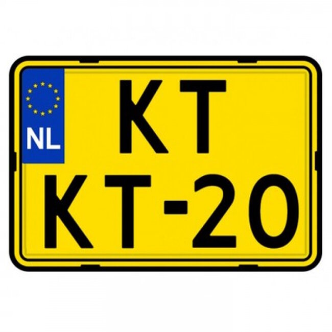 Alti Giri Kentekenplaathouder motor - polystyreen kunststof - zonder tekstrand, kliksysteem met 6 nokjes - 21,0 x 14,3 cm - zwart