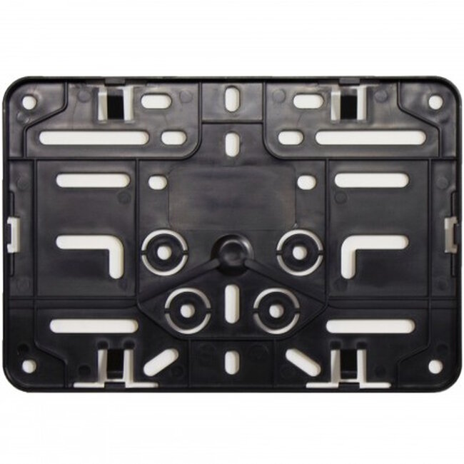 Alti Giri Kentekenplaathouder motor - polystyreen kunststof - zonder tekstrand, kliksysteem met 6 nokjes - 21,0 x 14,3 cm - zwart