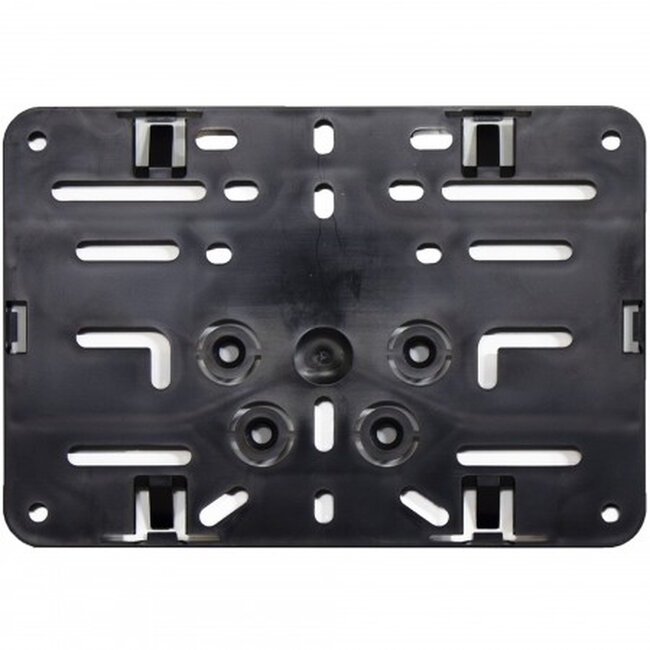 Alti Giri Kentekenplaathouder motor - polystyreen kunststof - zonder tekstrand, kliksysteem met 6 nokjes - 21,0 x 14,3 cm - zwart