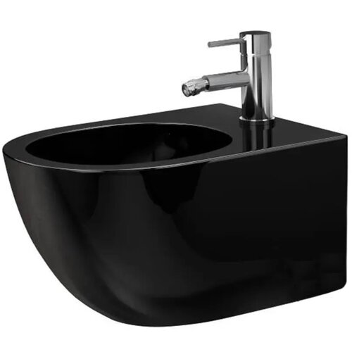 REA Carlo Mini Wandbidet - 49.5 cm - Glans Zwart REA Carlo Mini Wandbidet - 49.5 cm - Glans Zwart