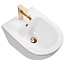 REA Carlo Mini Wandbidet - 49.5 cm - Glans Wit - Gold Edge