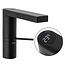 REA Laag model wastafelkraan - mat zwart - met temperatuursensor - messing - 145 mm hoogte