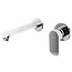 REA Inbouw wastafelmengkraan - eenhendel - chroom - strak design - 16,5 cm uitloop