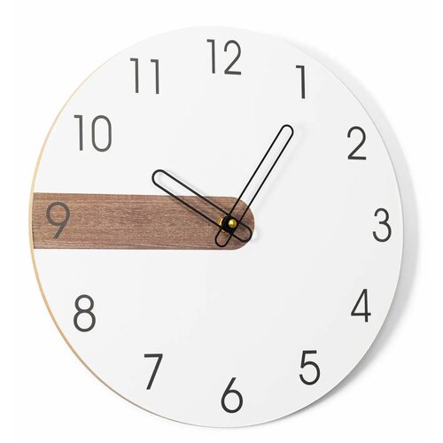 REA Houten Wandklok - Retro - Ø 30 cm - Wit REA Houten Wandklok - Retro - Ø 30 cm - Wit