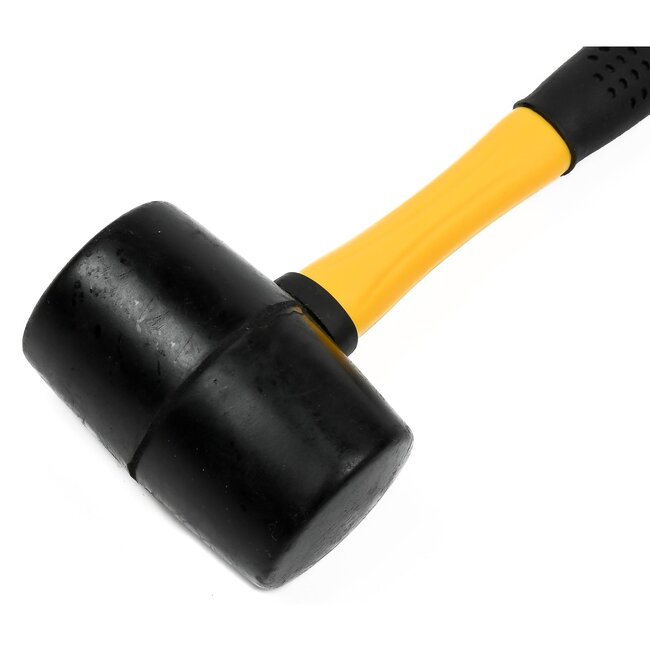 Benson Rubberen hamer - fibersteel - 340 gram - 30 cm steel - 5 cm kopdiameter