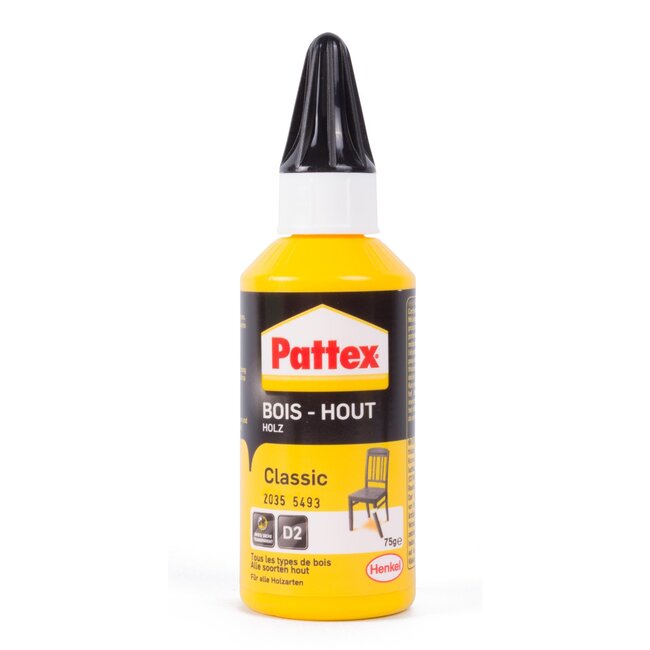 Pattex Transparante houtlijm - 75 gram - Sterke verbinding - Droogt onzichtbaar op
