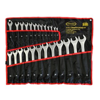 Hofftech Steeksleutelset - 25-delig - Chroom Vanadium - 6 t/m 32 mm - Inclusief Opbergetui Hofftech Steeksleutelset - 25-delig - Chroom Vanadium - 6 t/m 32 mm - Inclusief Opbergetui