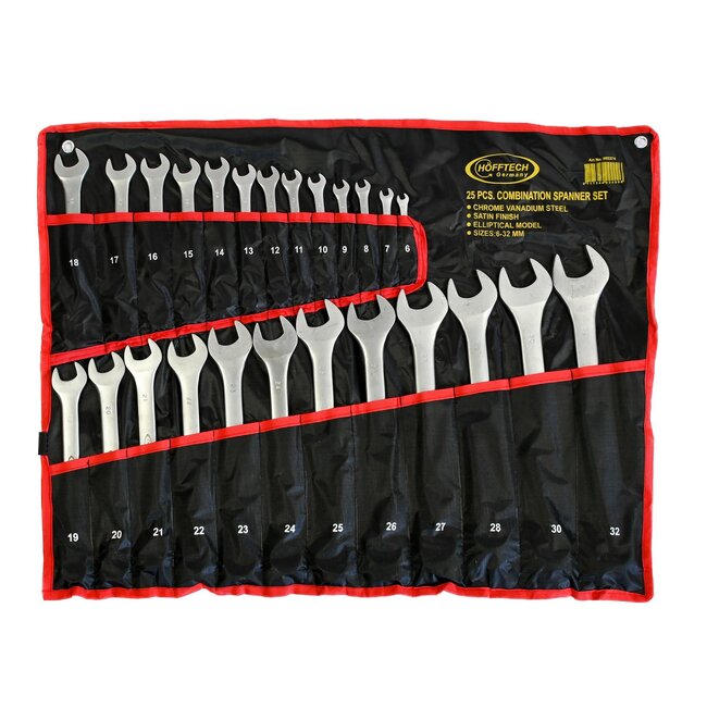 Hofftech Steeksleutelset - 25-delig - Chroom Vanadium - 6 t/m 32 mm - Inclusief Opbergetui