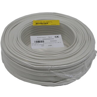 Benson Stroomkabel - Tweeling - 2 x 0.75 mm² - Wit - 100 meter