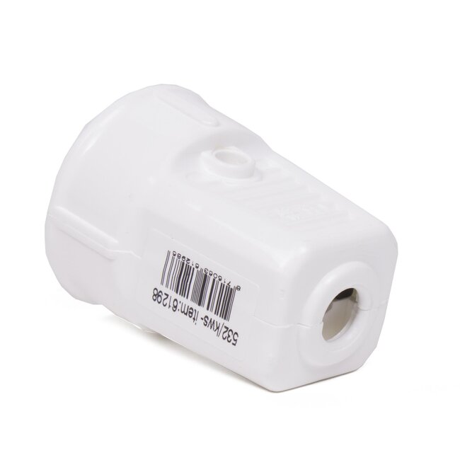 Benson Betrouwbare contrastekker - 10A - 250V - wit - met trekontlasting