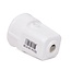 Benson Betrouwbare contrastekker - 10A - 250V - wit - met trekontlasting