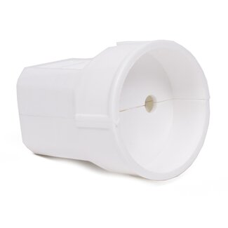 Benson Betrouwbare contrastekker - 10A - 250V - wit - met trekontlasting