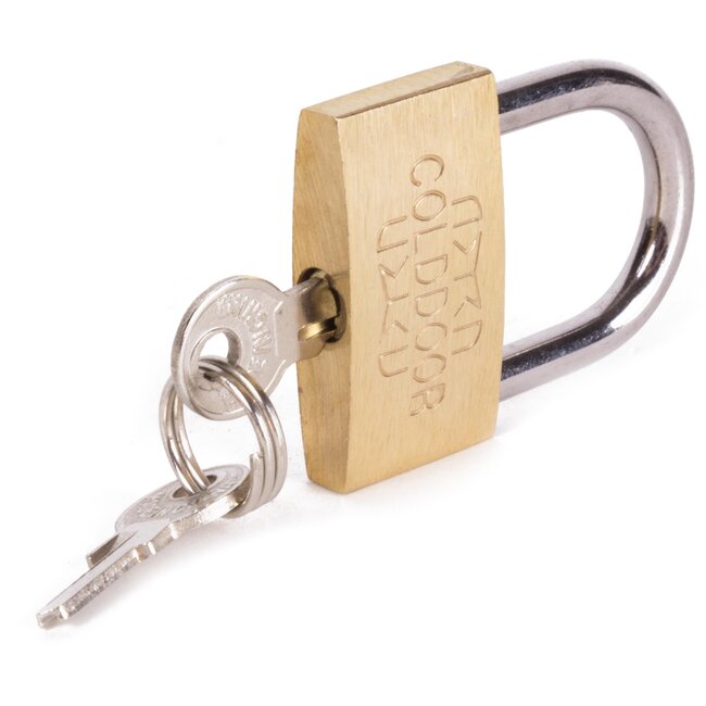 Stahlex Hangslot - Messing - Stalen beugel - 40 mm - Inclusief 2 sleutels