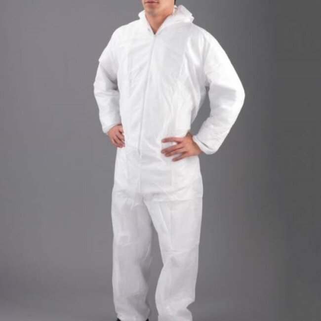 Benson Wegwerp overall - licht, flexibel en ademend - one size - wit