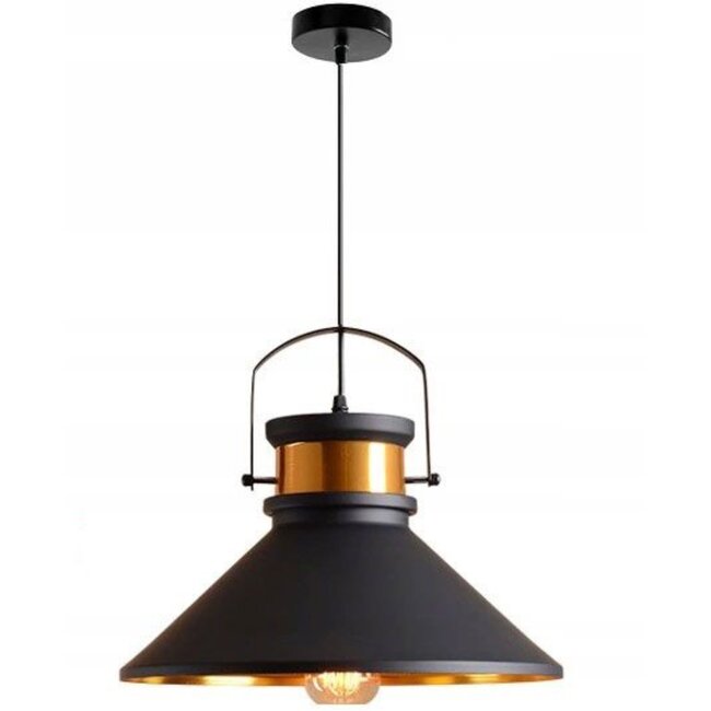 TooLight Asti Hanglamp - E27 - Ø 38 cm - Zwart/Goud