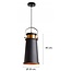 TooLight Hanglamp - Modern Design - Zwart/Goud - Ø20 cm - Aluminium - E27 Fitting