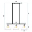 TooLight APP318-3CP Hanglamp - E27 - 3 Lichtpunten - Zwart