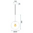 TooLight APP431-1CP Hanglamp - E27 - Ø 20 cm - Goud