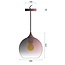 TooLight APP313-1CP Hanglamp - E27 - Ø 20 cm - Rosé Goud