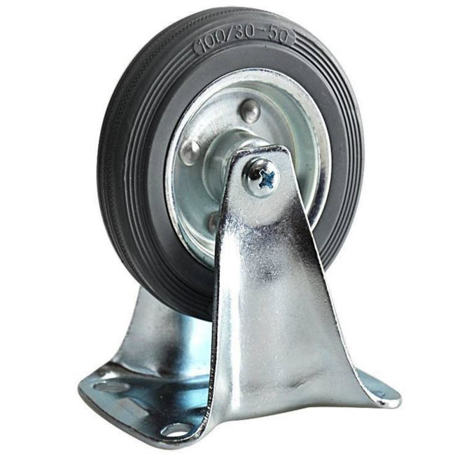 Benson Bokwiel - 100 mm - Slijtvast rubber - 70 kg draagvermogen - 4 stuks