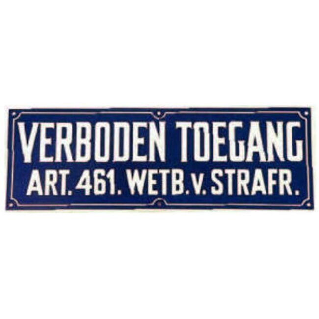 MM Eurotool Bord "Verboden Toegang Art. 461" Kunststof 35 x 12 cm