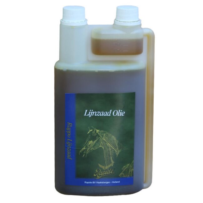 Rapide Lijnzaad Olie - Aanvullend Diervoeder Paard - 1000 ml