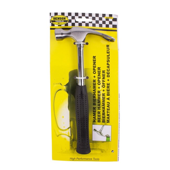 Benson Hamer met bieropener - Metaal - Antislip handgreep - Multifunctioneel