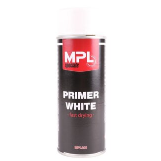 MPL Verf Spuitbus - Spuitlak - Wit - 400 ml - Sneldrogend - Primer