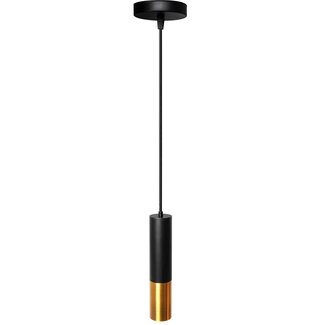 TooLight APP469-1CP Hanglamp - E27 - Ø 6 cm - Zwart/Goud