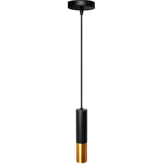 TooLight APP469-1CP Hanglamp - E27 - Ø 6 cm - Zwart/Goud