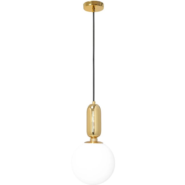 TooLight APP474-1CP Hanglamp - E27 - Ø 19 cm - Wit/Goud