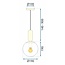 TooLight APP474-1CP Hanglamp - E27 - Ø 19 cm - Wit/Goud