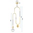 TooLight APP482-1CP Hanglamp - E27 - Ø 15 cm - Wit/Goud