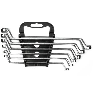 Benson 6-delige ringsleutelset - 6-17 mm - Chroom-vanadiumstaal - Verchroomd en gepolijst