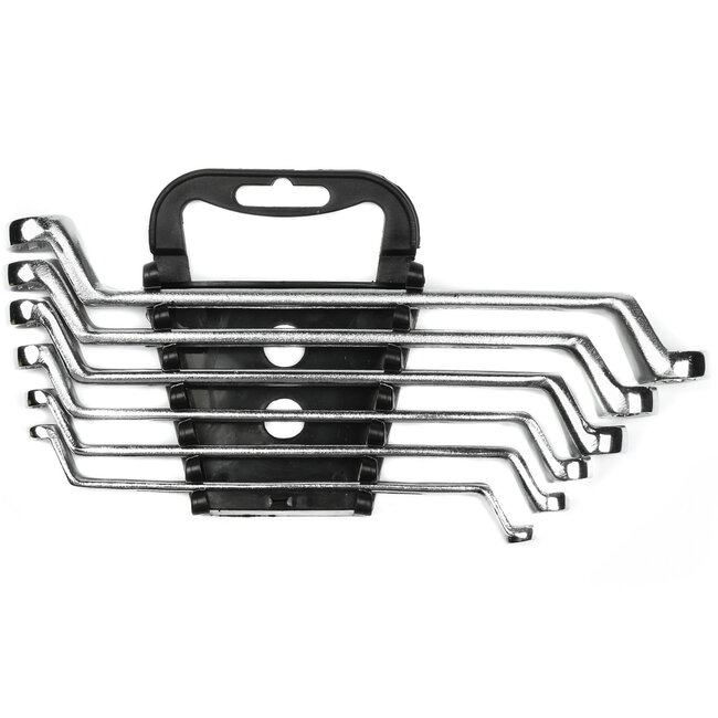 Benson 6-delige ringsleutelset - 6-17 mm - Chroom-vanadiumstaal - Verchroomd en gepolijst